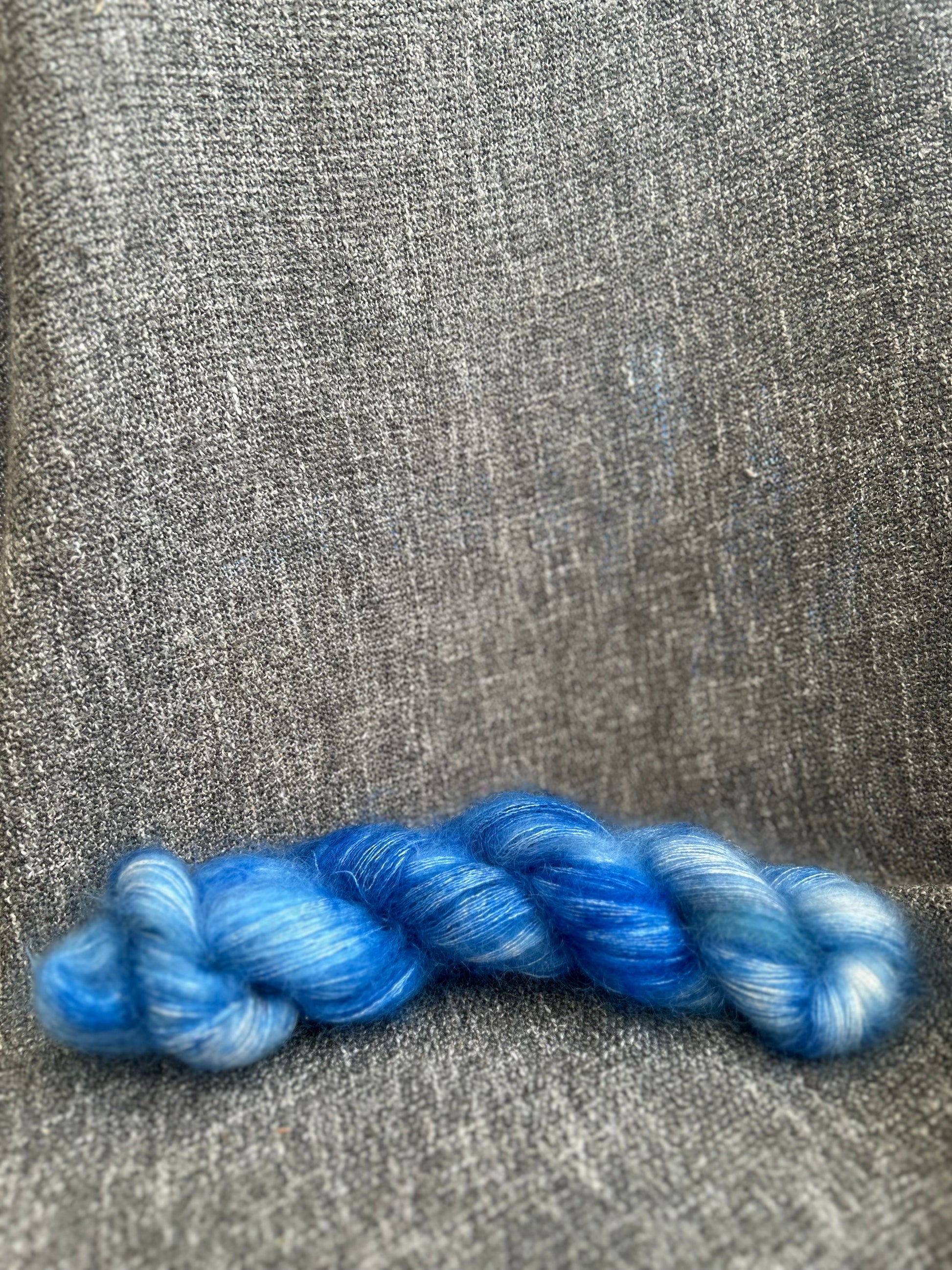 Iced Water - Hand dyed Mohair