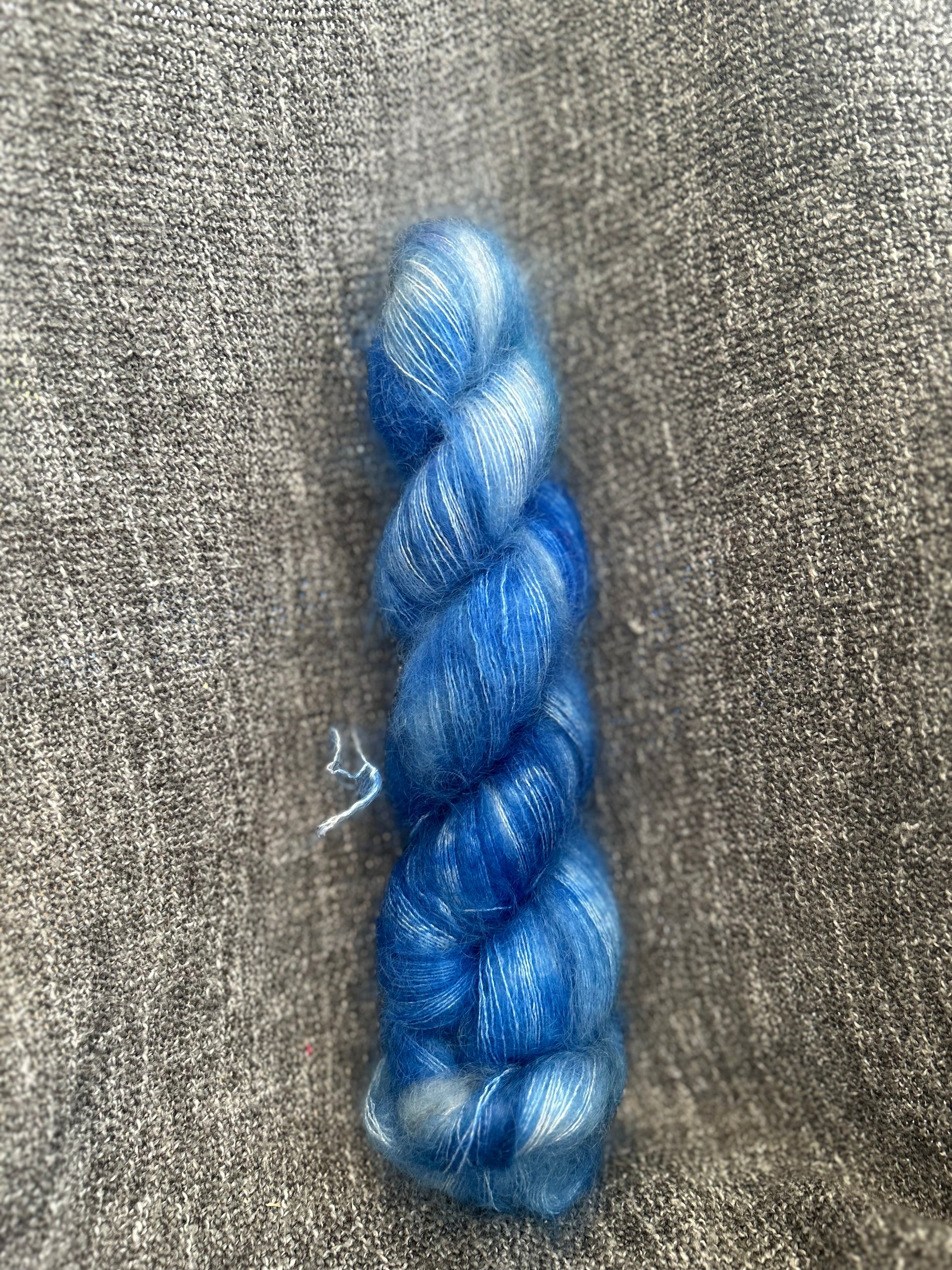 Iced Water - Hand dyed Mohair