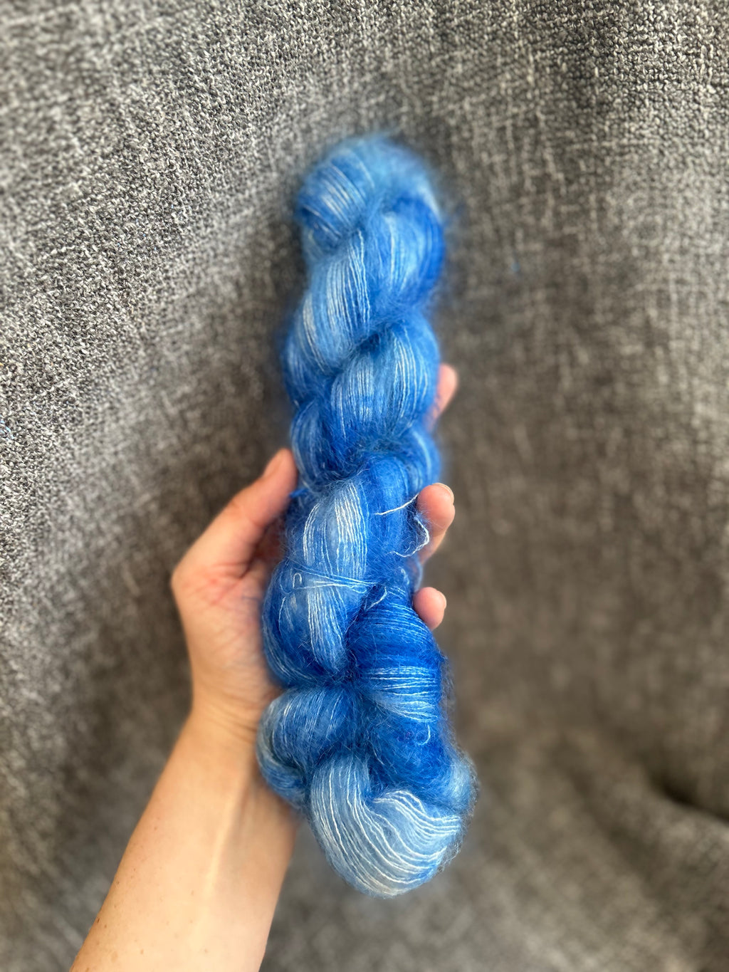 Iced Water - Hand dyed Mohair
