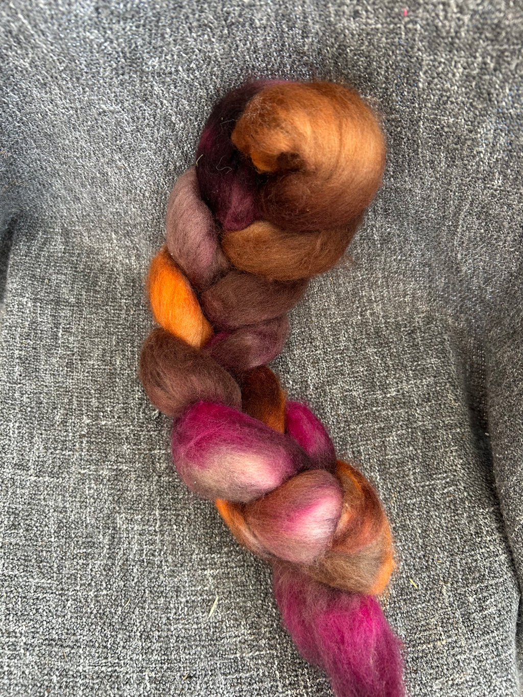 Hand dyed Merino roving